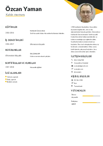 Hostes CV Örnekleri cv indir